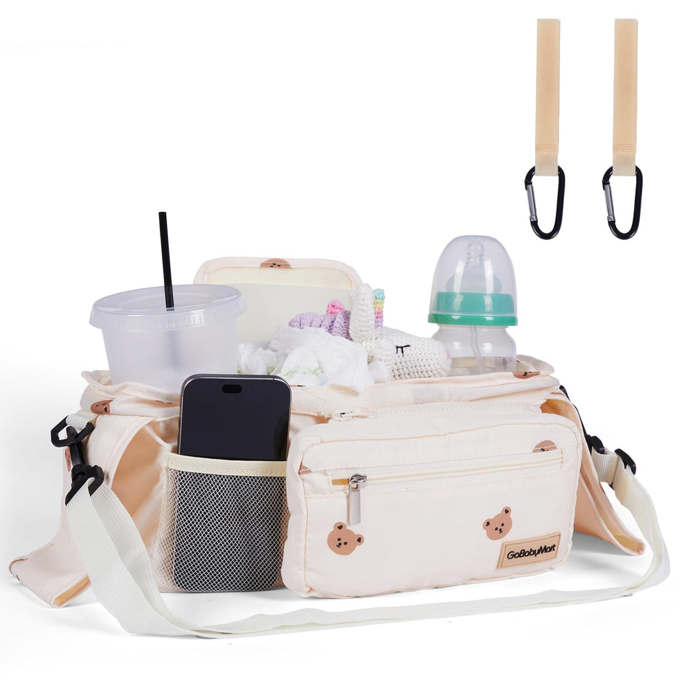 GoBabyMart diaper snacks pocket shows organized space for on-the-go essentials.
