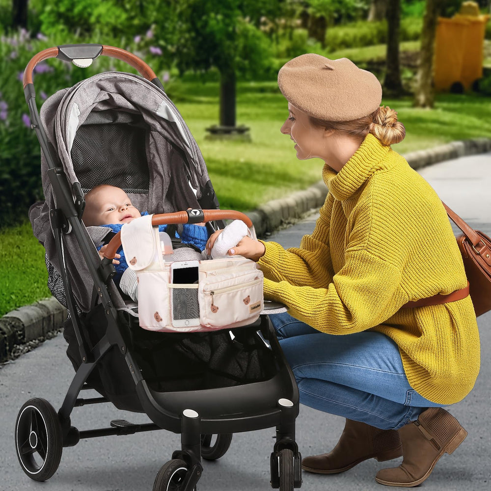 GoBabyMart phone pocket feature provides easy access to calls and apps.