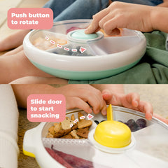 GoBe Kids compartments view highlights 1/2 cup portions for kid-friendly servings