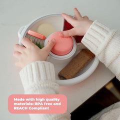 GoBe Kids snack spinner four compartments for variety in one container