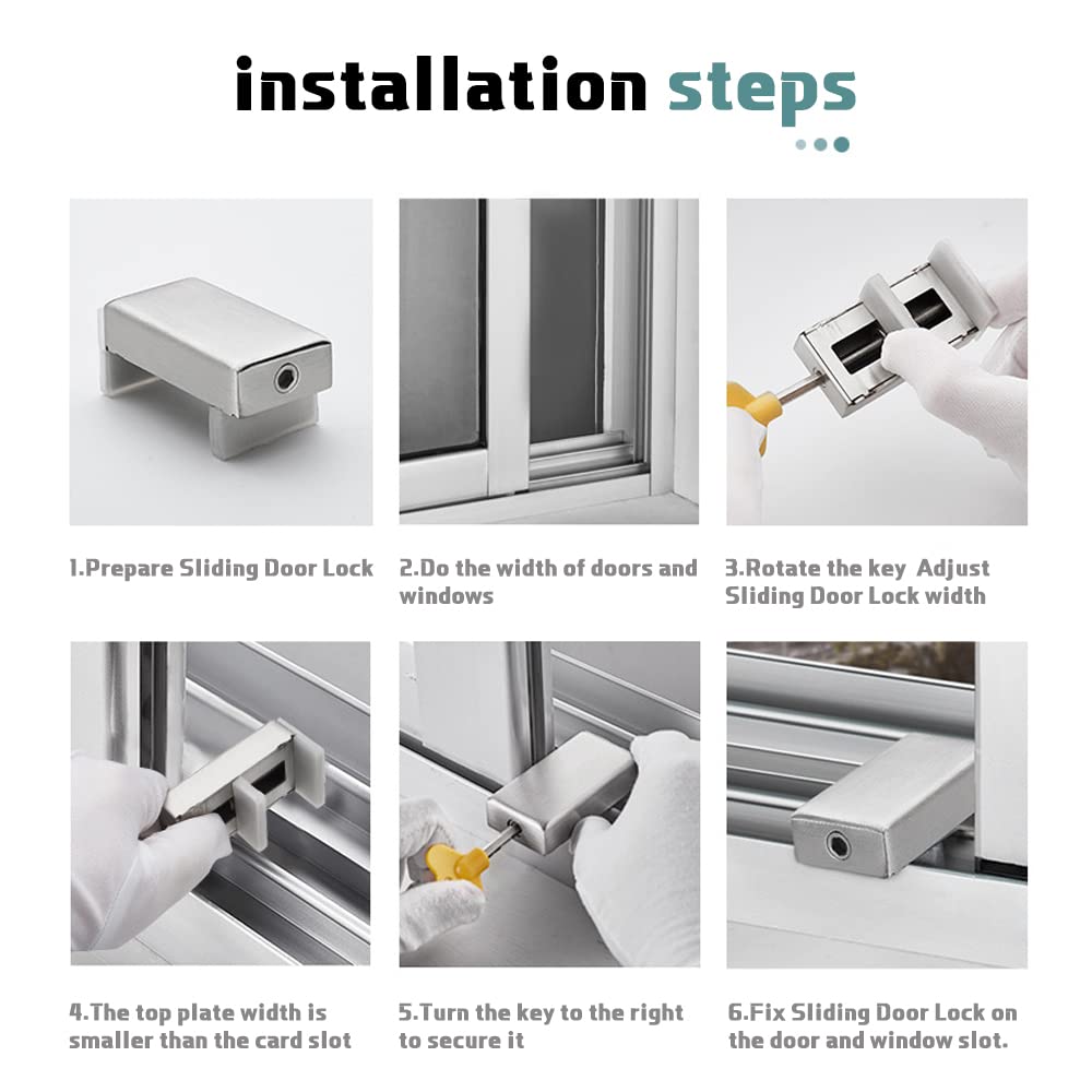 Gobericher patio door-safety lock in action keeping entryways secure without damage.