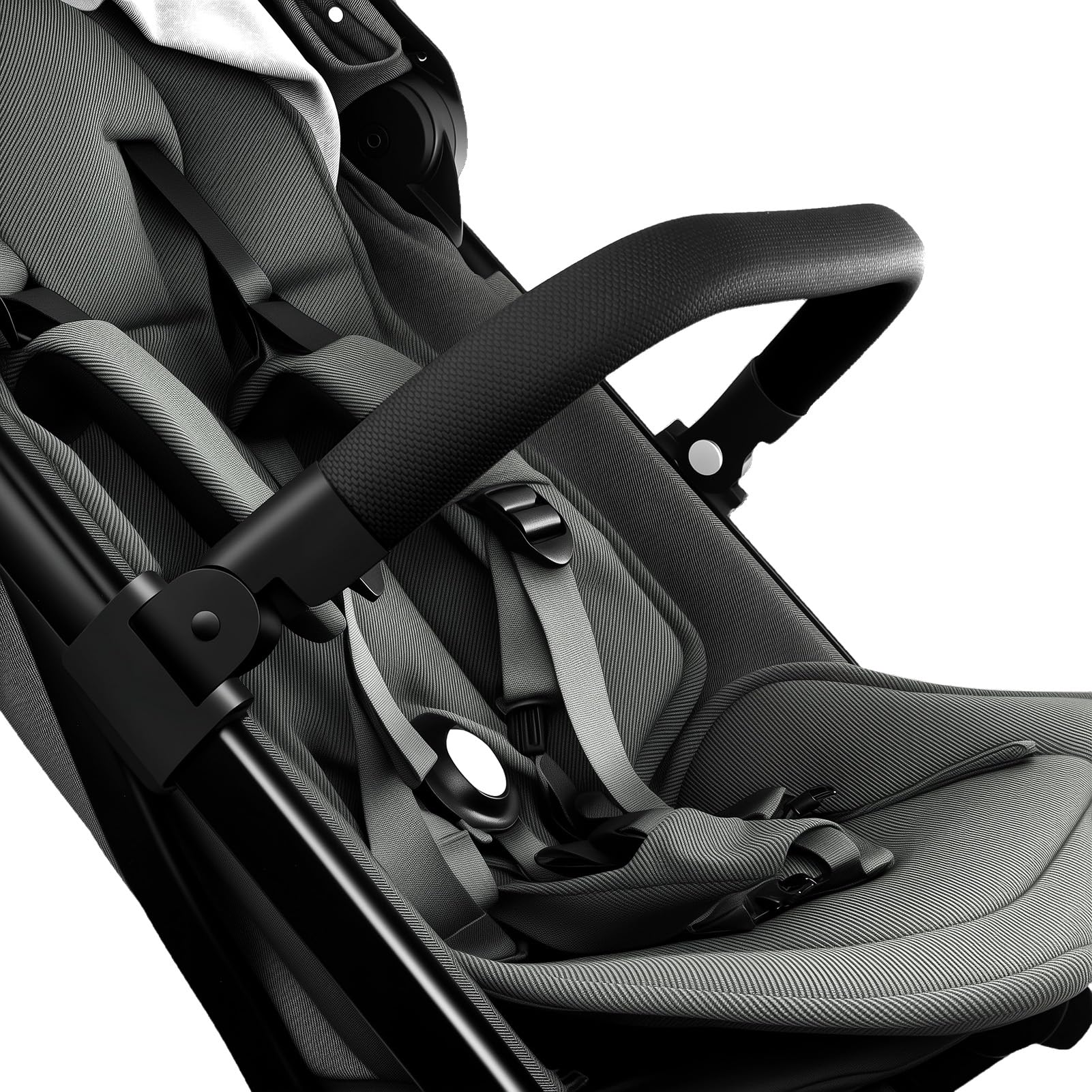 GOCKUAP charcoal black textured leather finish adds style.
