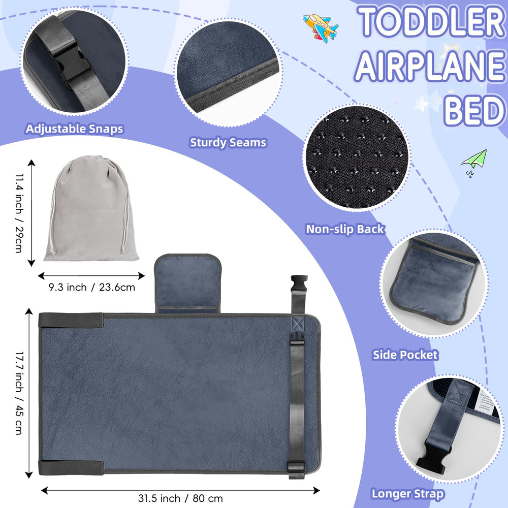 GoCozy Toddler Airplane Bed anti-slip bottom keeps the bed in place on flights.