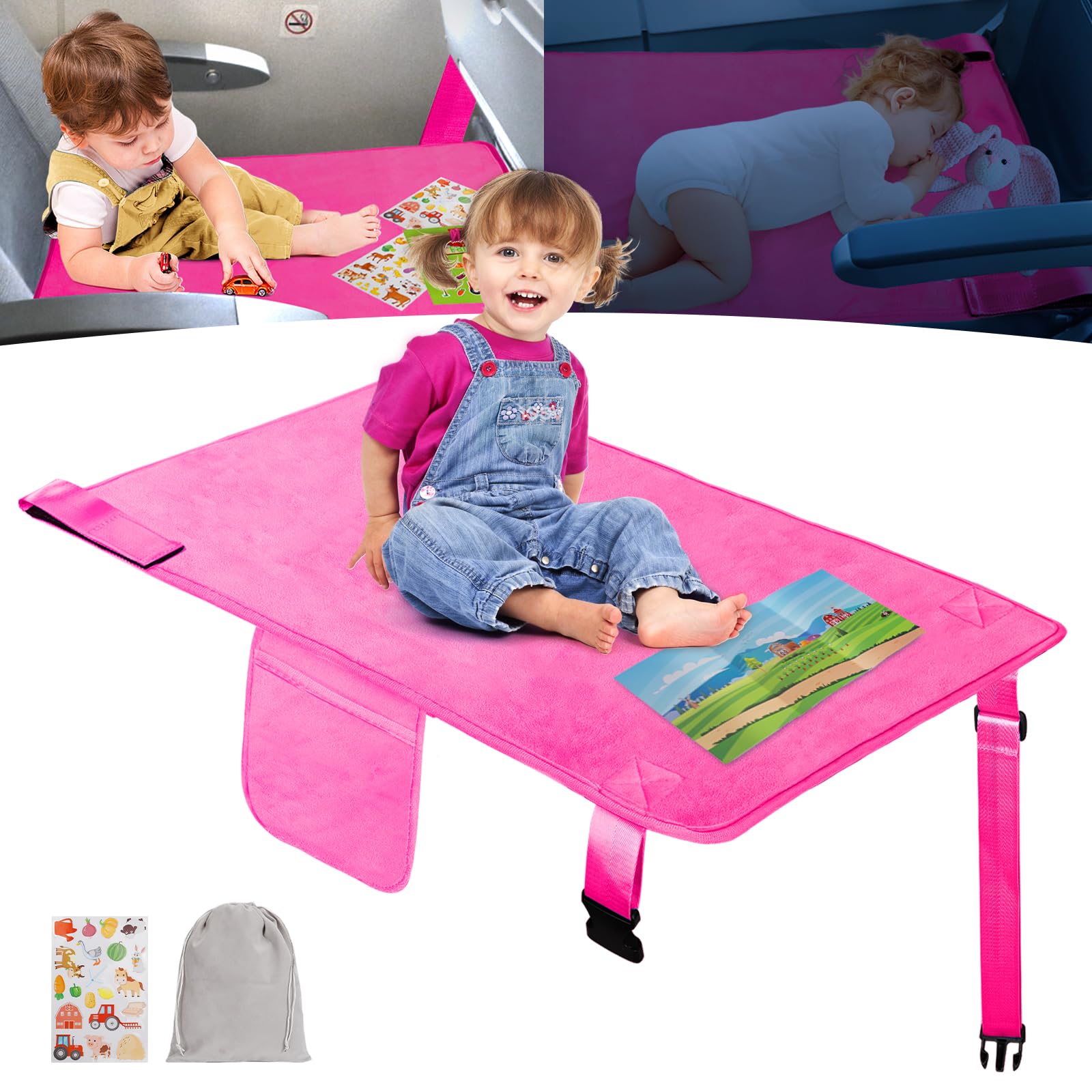 GoCozy toddler airplane bed assembly for quick, stress-free in-flight setup.