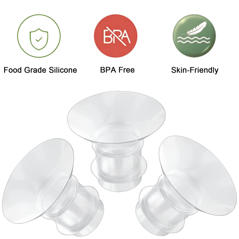 GOCROWEEN 21mm insert, BPA-free silicone, sterilizable for safe reuse.