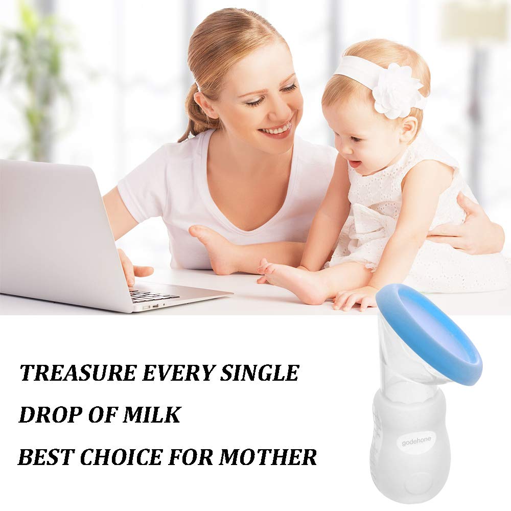 Godehone easy-clean silicone breast pump with simple rinse under mild soap
