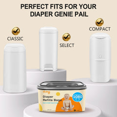 Godyoy Jumbo Square refill highlights seven-layer odor locking for a fresher nursery