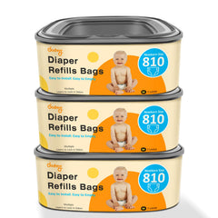 Godyoy jumbo square refill fits Diaper Genie Classic for quick, secure disposal.
