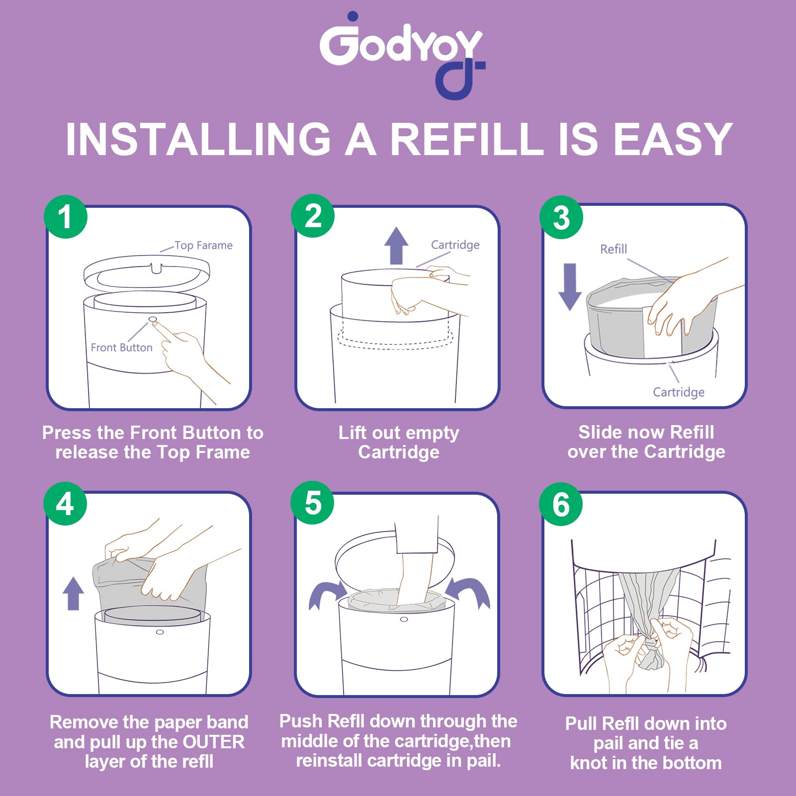 Godyoy lavender scent helps mask diaper odors between changes.