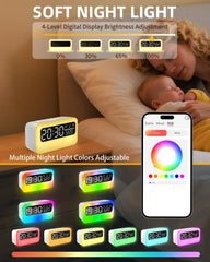 GOEATVE time-display alarm clock showing 12/24-hour options for routines