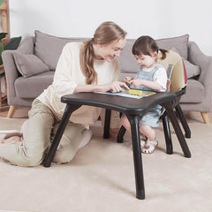 GoFirst baby high chair with removable tray for quick cleaning during meals