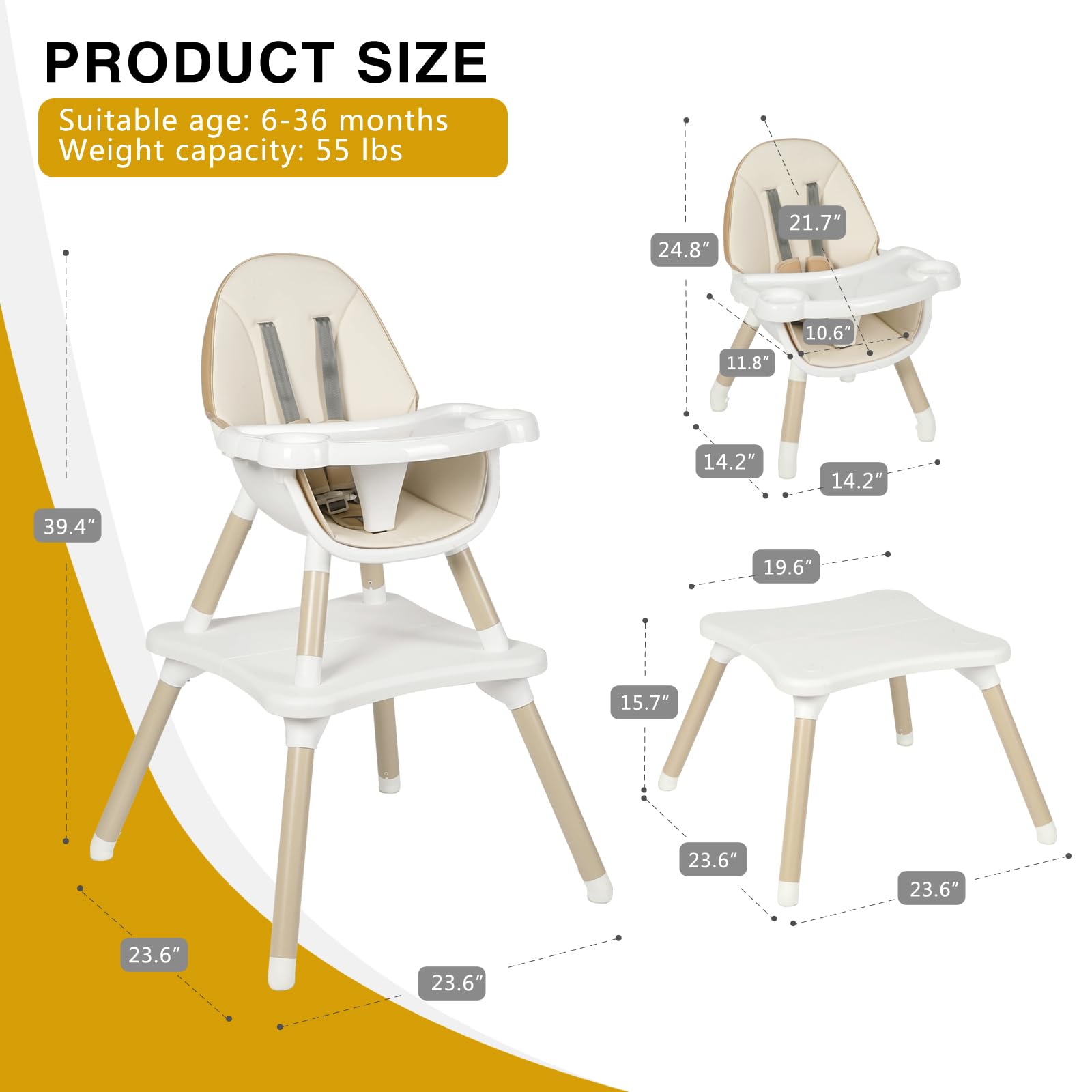 GoFirst beech wood frame adds durability for daily use.
