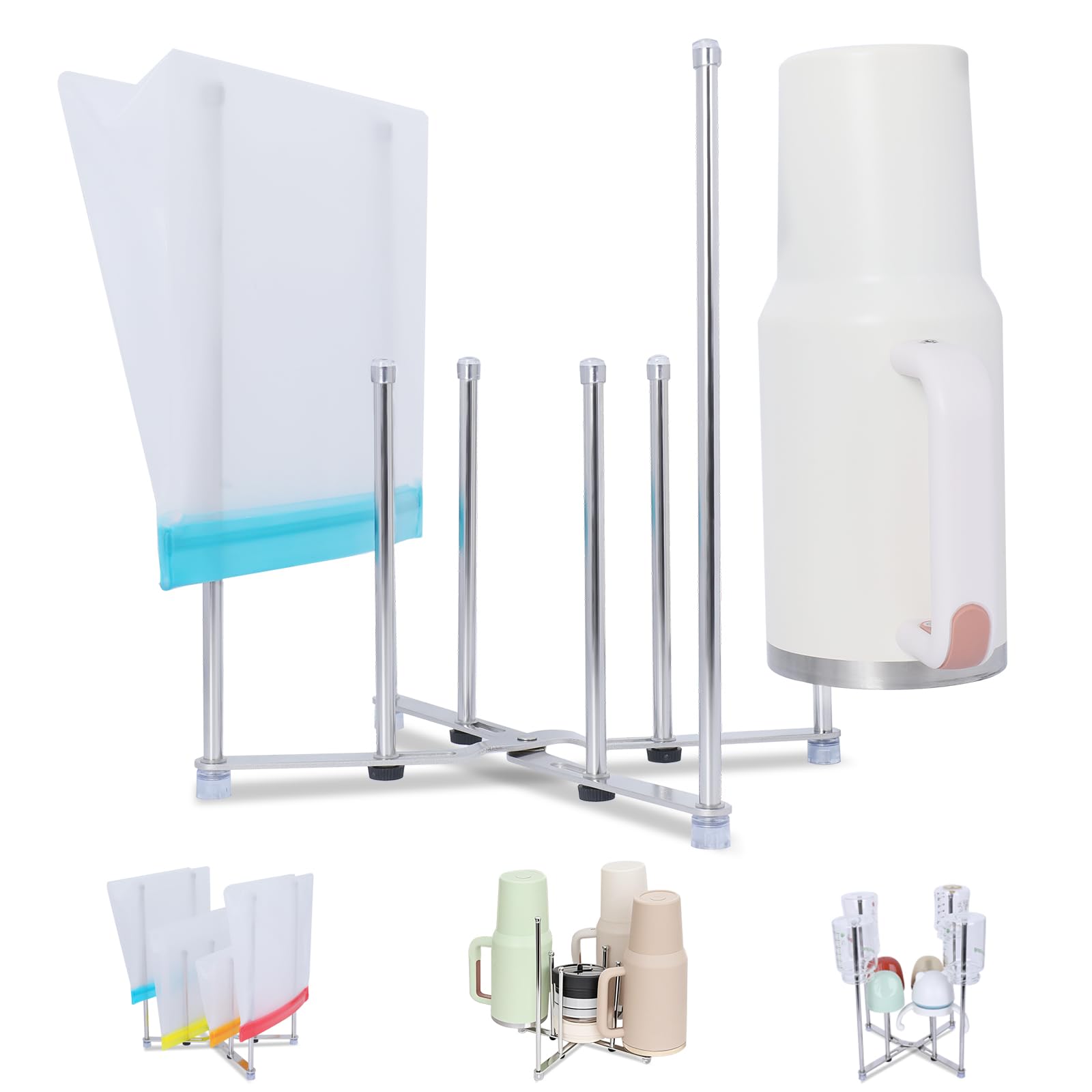 Goging bottle drying rack tall design dries large bottles quickly with ample air circulation.
