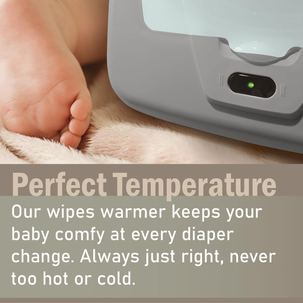 GOGO pure baby wipe warmer blue lid open for quick access