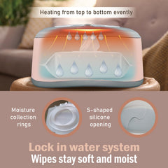 GOGO pure large wipe compartment holds 100 wipes for convenient diaper changes.