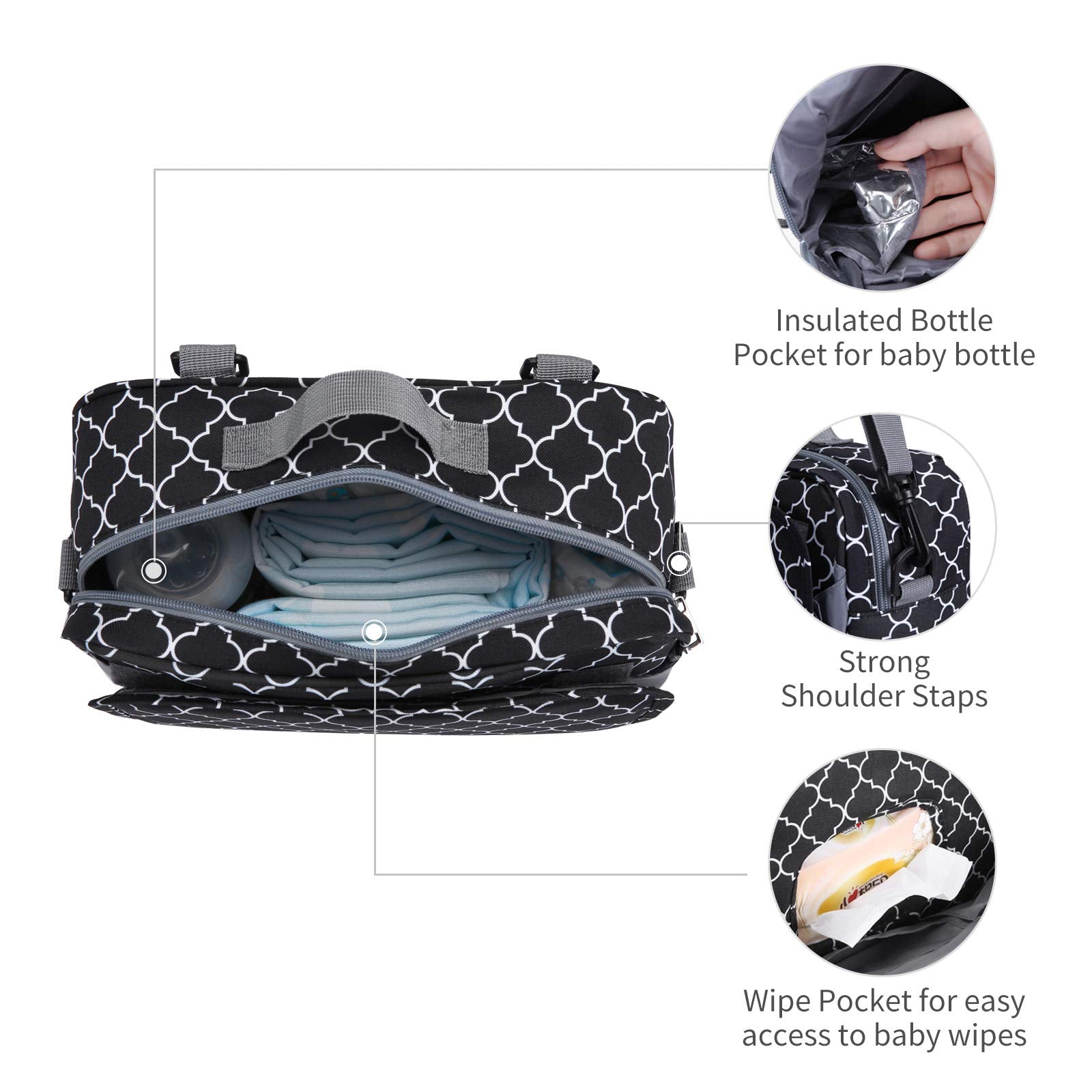GOGOSO back pocket for mom essentials like phone and keys