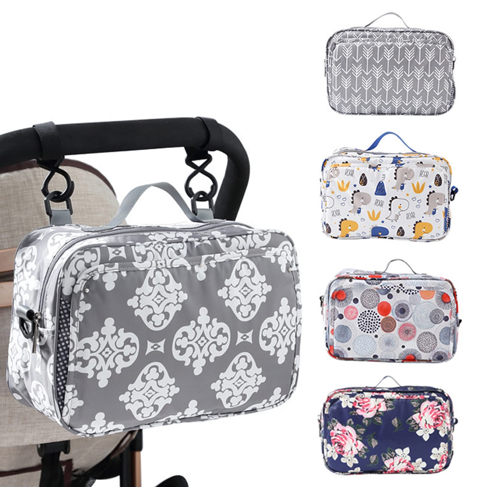 GOGOSO diaper bag with multi-pocket layout keeps essentials organized for on-the-go parenting.