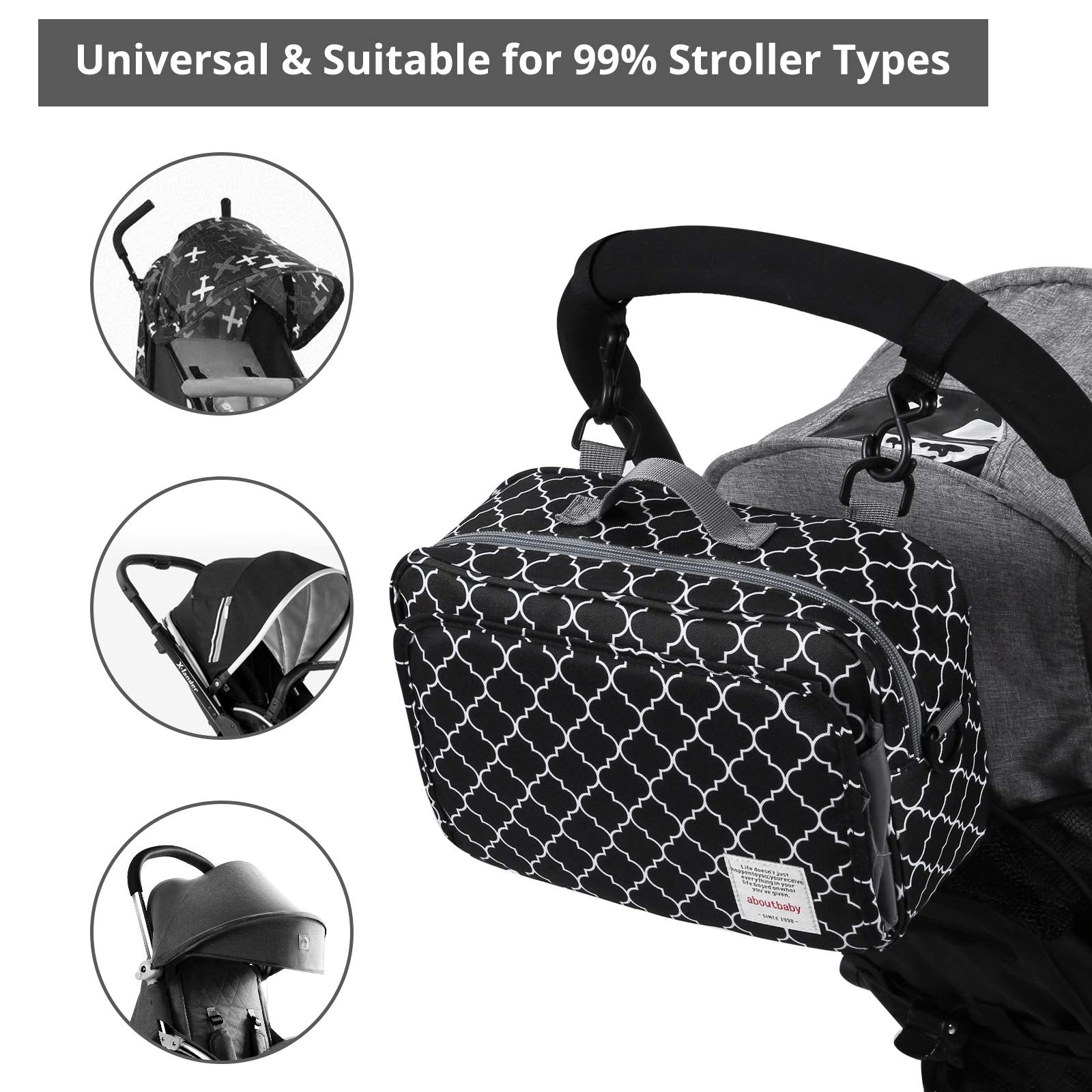 GOGOSO stroller hooks and accessories ready to attach bags securely