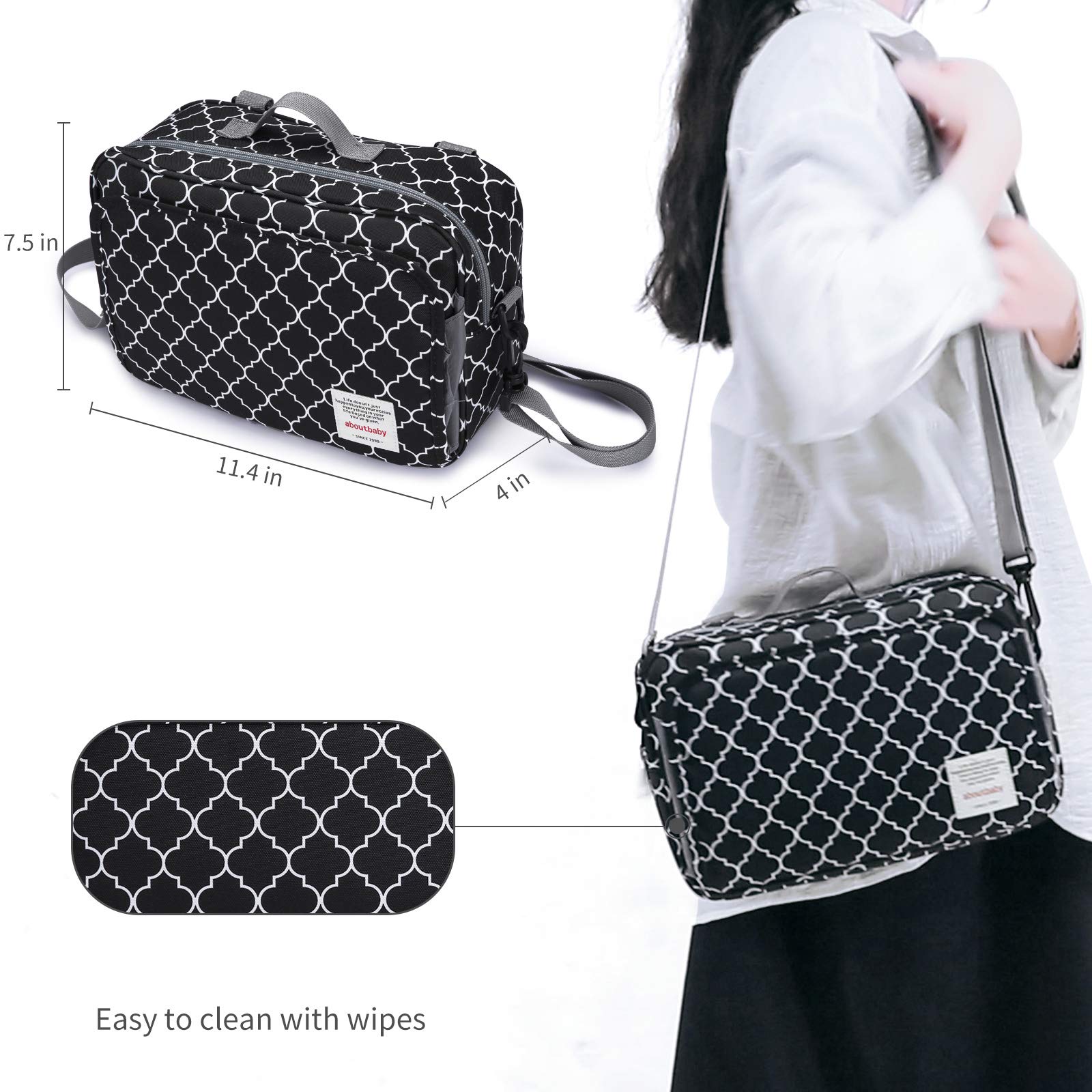GOGOSO stroller organizer velcro strap keeps the caddy steady on most strollers