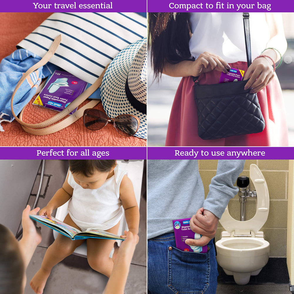 GoHygiene 50-count value pack close-up highlights compact disposable covers
