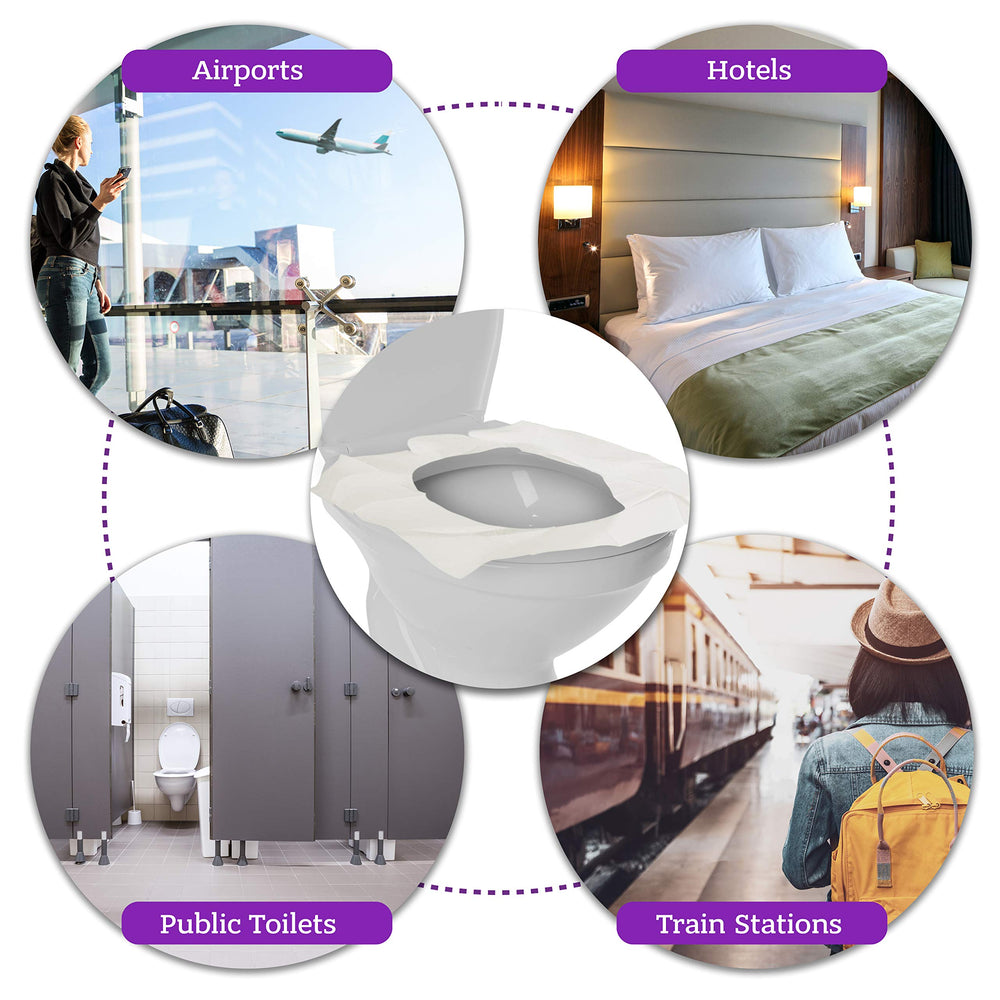 GoHygiene travel-ready pack displayed on bathroom counter for hygienic convenience