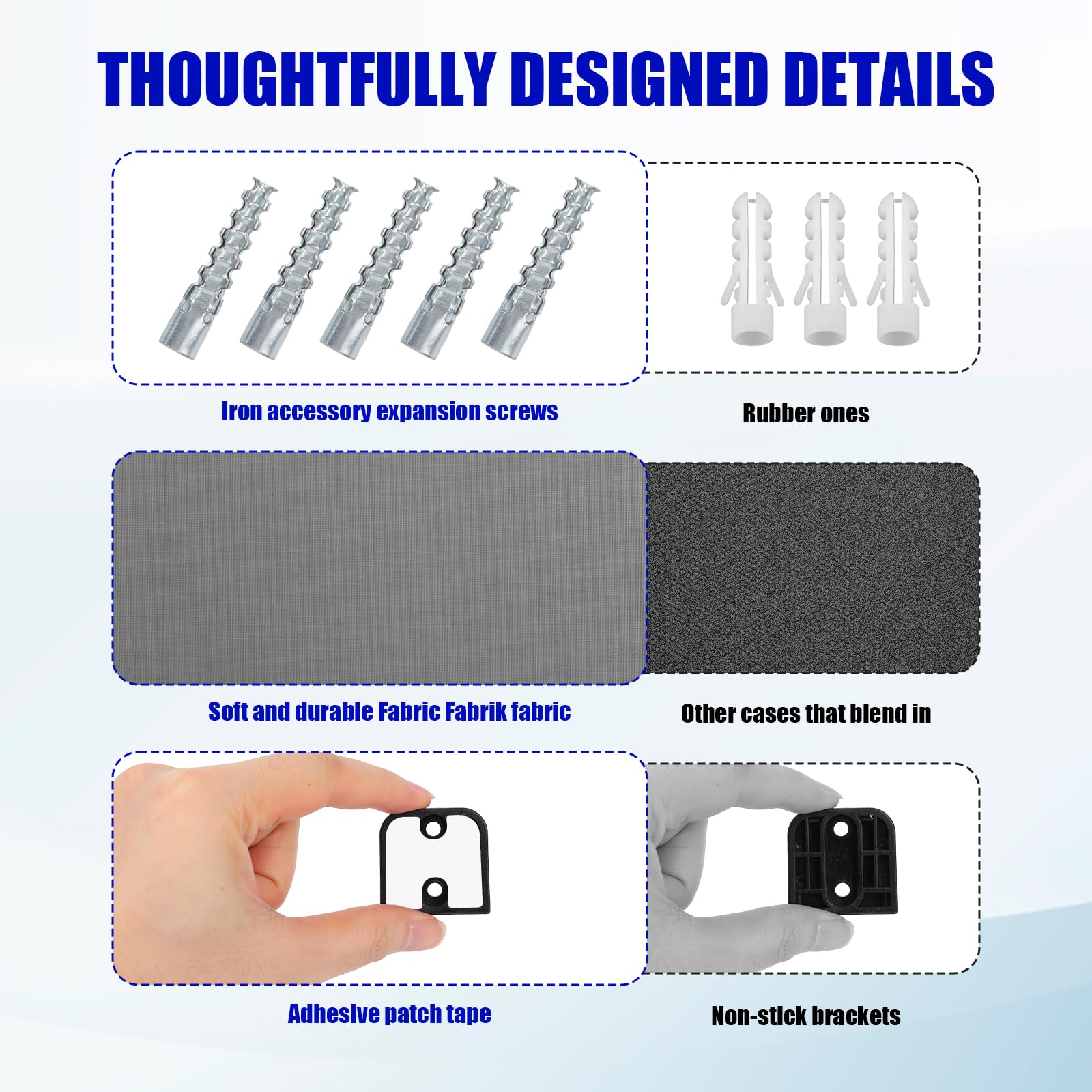 Goktvai predrilled holes enable tool-free, quick installation