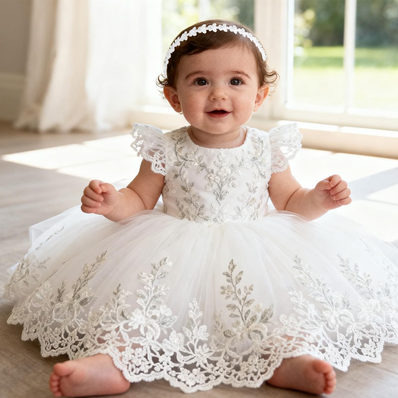 Goktvai church-ready headband suits weddings and christening events with subtle charm.