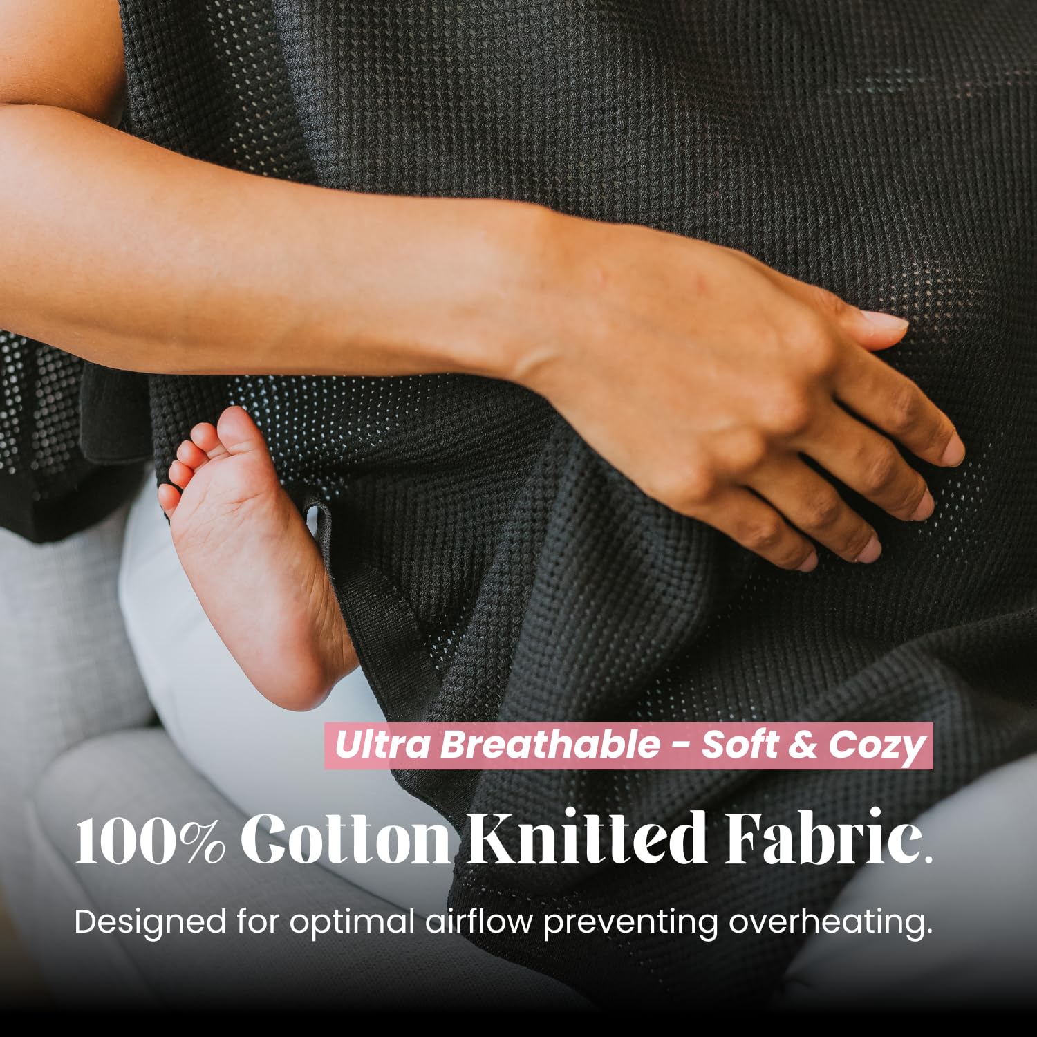Gold Mamas Ponchy 100% cotton fabric stays soft and breathable after washes.