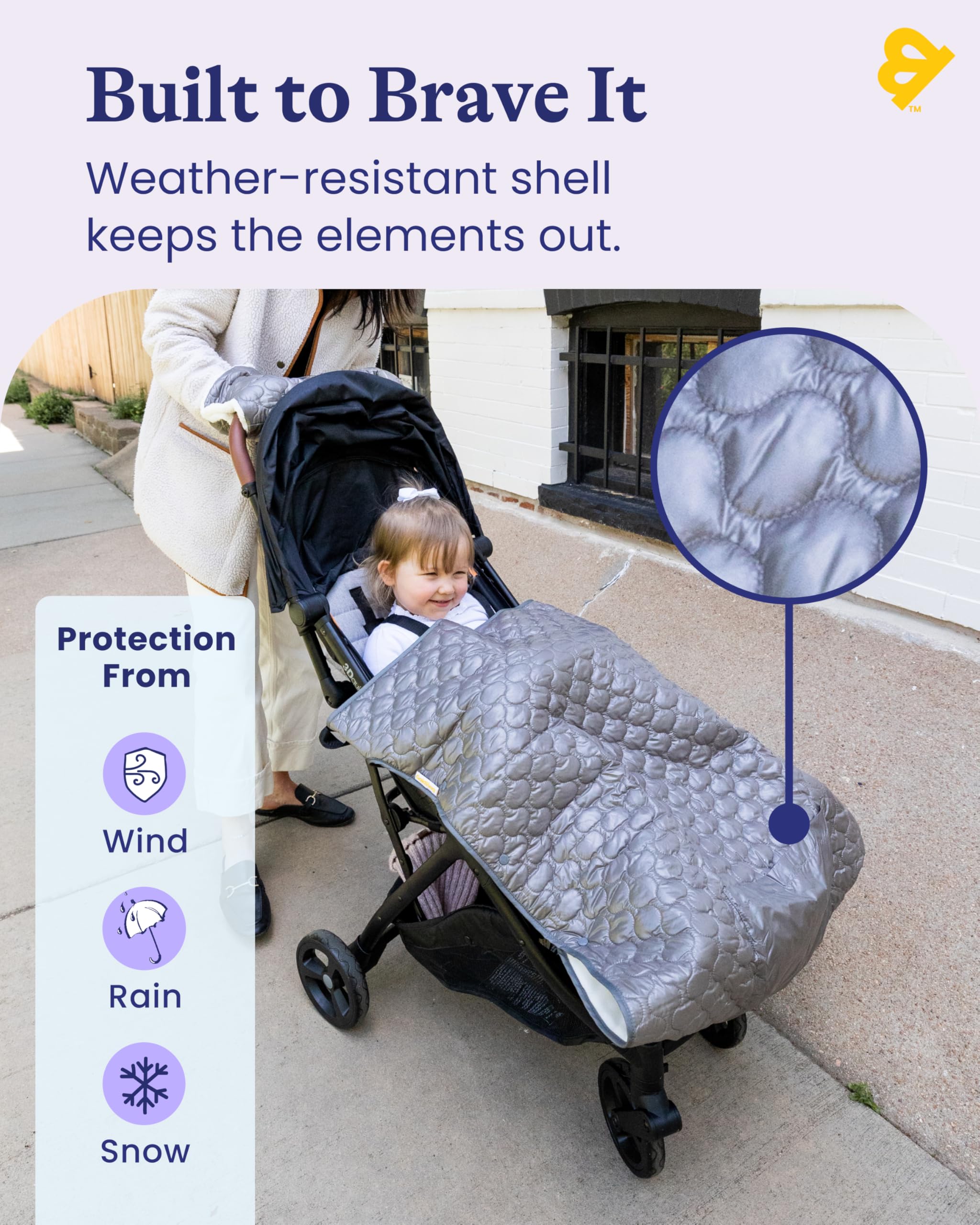 Goldbug baby blanket car-seat-use provides quick warmth during car rides.