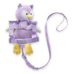 GoldBug Owl harness close-up shows secure fit for calmer outings.