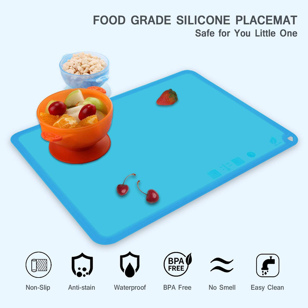 Goldleaf Kids Placemats easy wipe clean surface simplifies post meal cleanup
