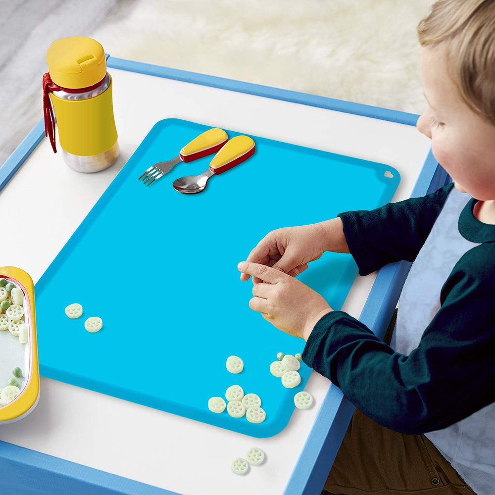 Goldleaf Kids Placemats pack two purple blue colors for easy mealtime routines