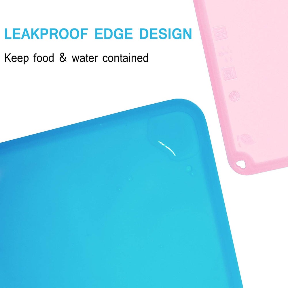 Goldleaf pink and blue placemats brighten meals and crafts