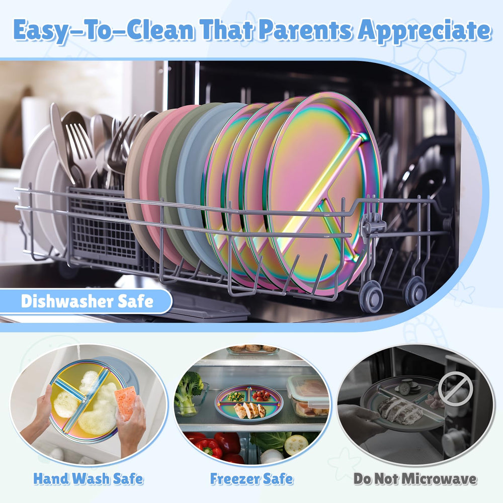 Goldusk dishwasher-safe plates simplify post-meal cleanup and maintenance.