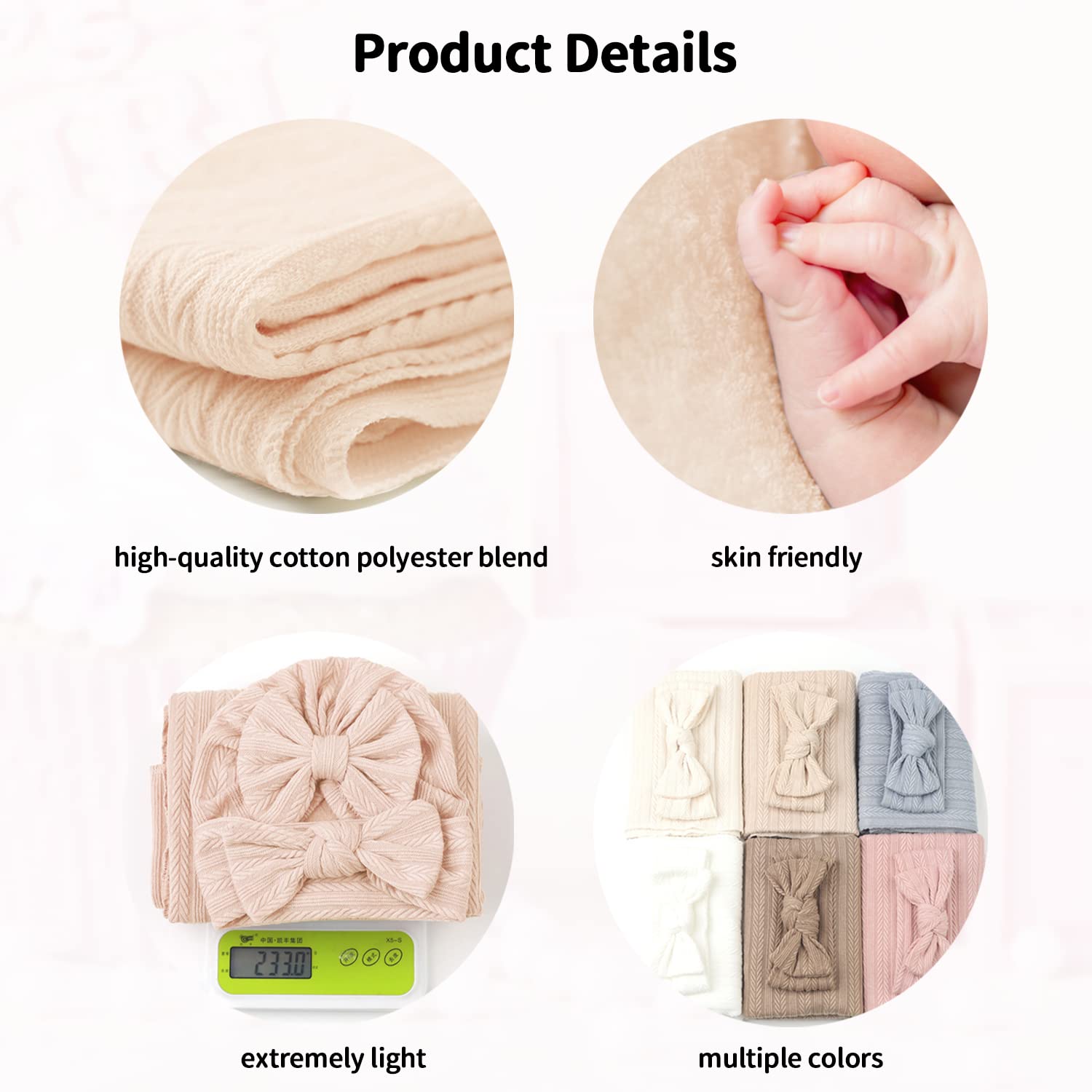 Golener textured knit swaddle design—no zippers or Velcro for safe, calm swaddling.