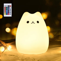 GoLine Cat Lamp front view featuring the kawaii kitty face for bedtime charm.