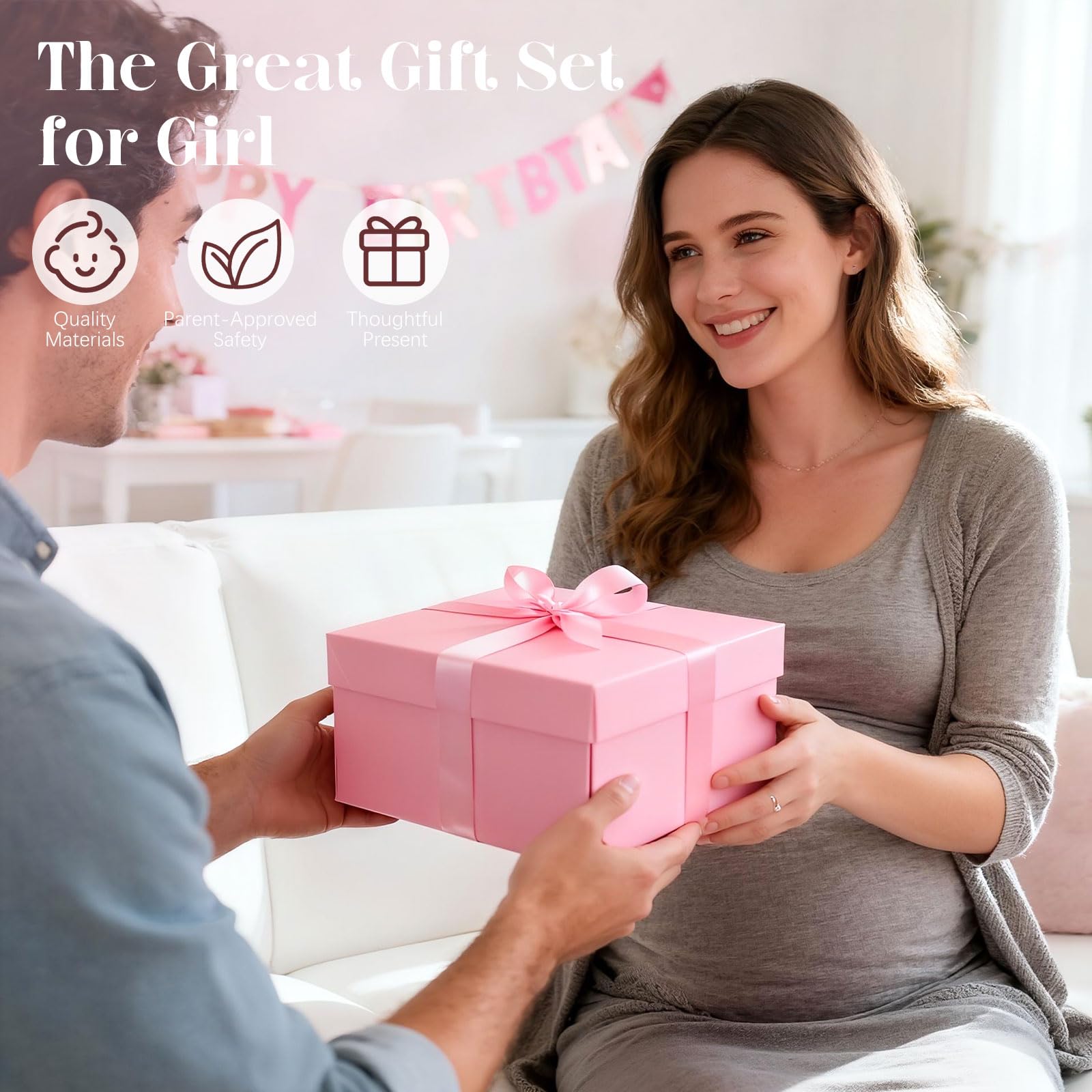 Golray greeting card adds a personal touch to the newborn gift.