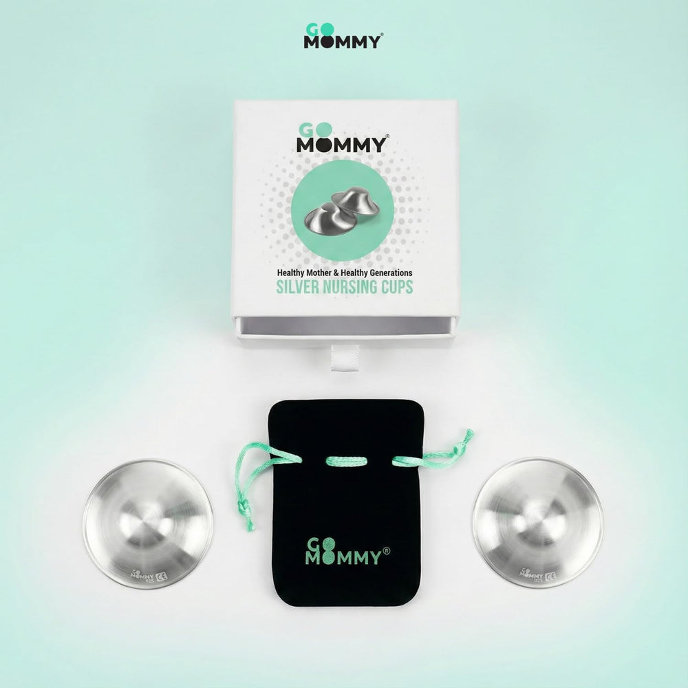 GoMommy silver nipple shields edge design provides comfortable wear during feeds.