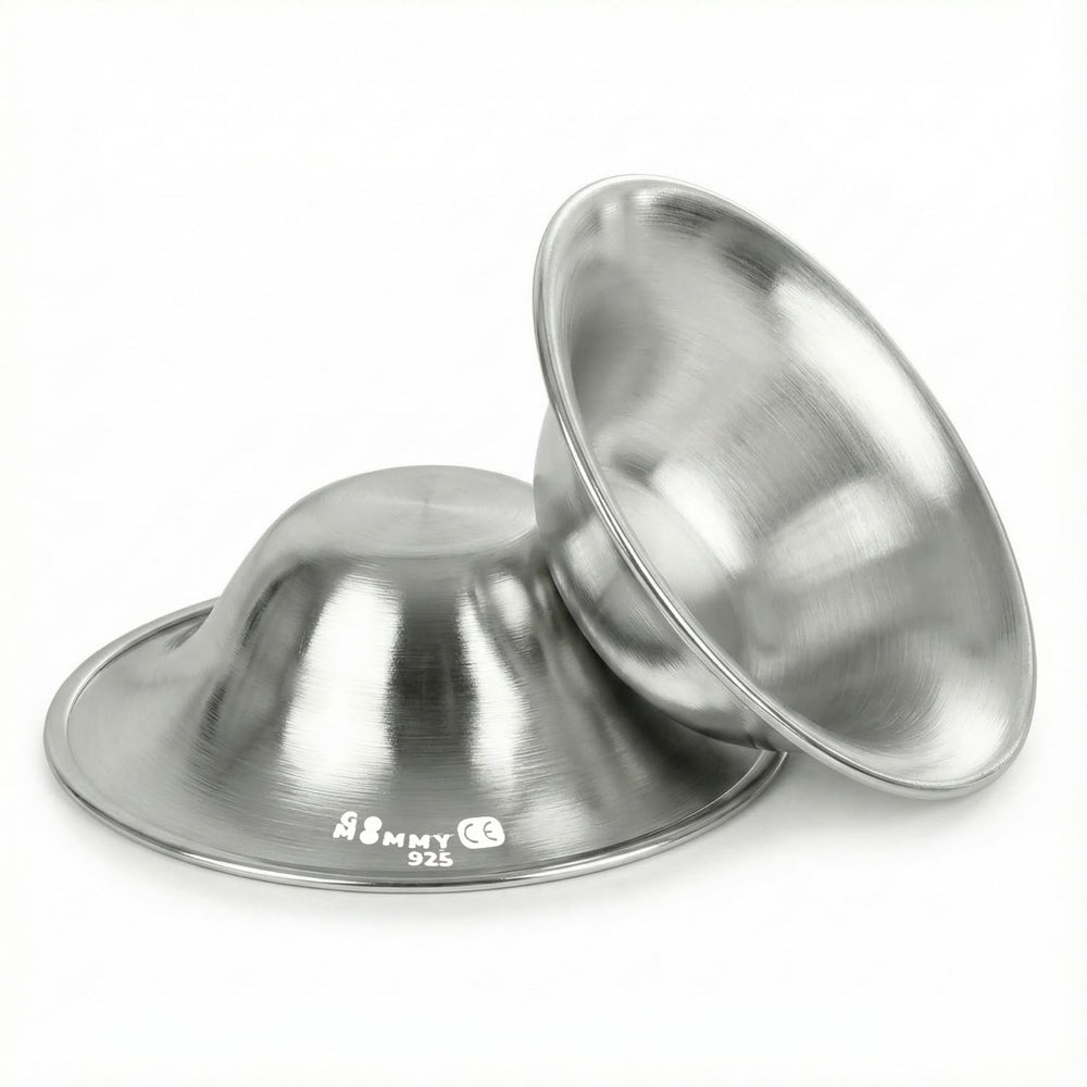 GoMommy silver nipple shields packaging, ideal for gifting and hospital bag prep