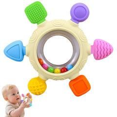 GONGONMINHOA baby teether silicone ring soothing gums on the go