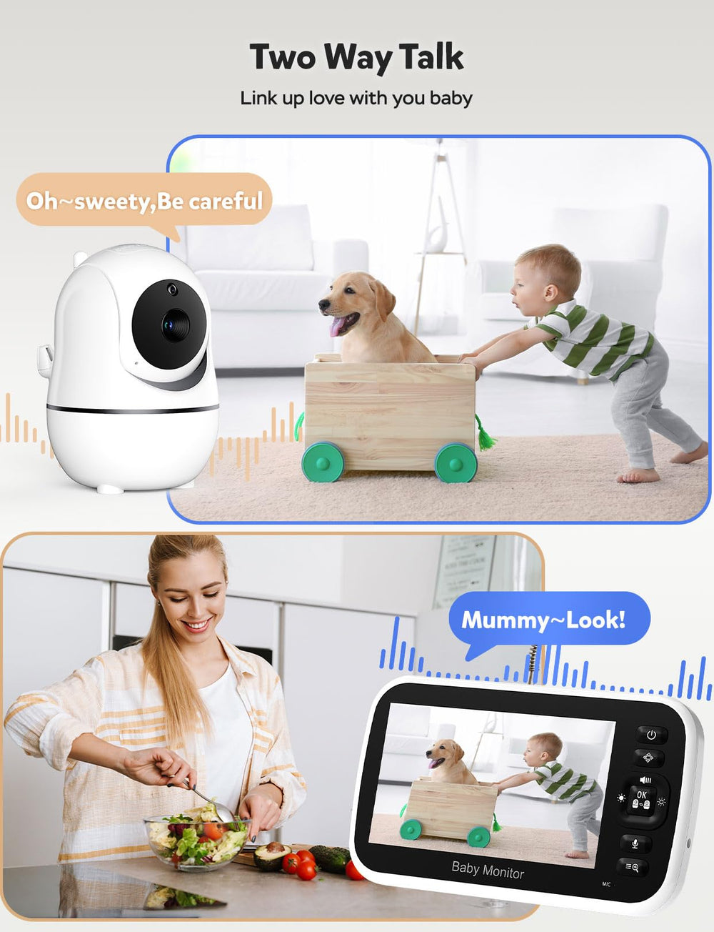 GoodBaby 2x zoom focuses on baby’s expressions without moving the camera.