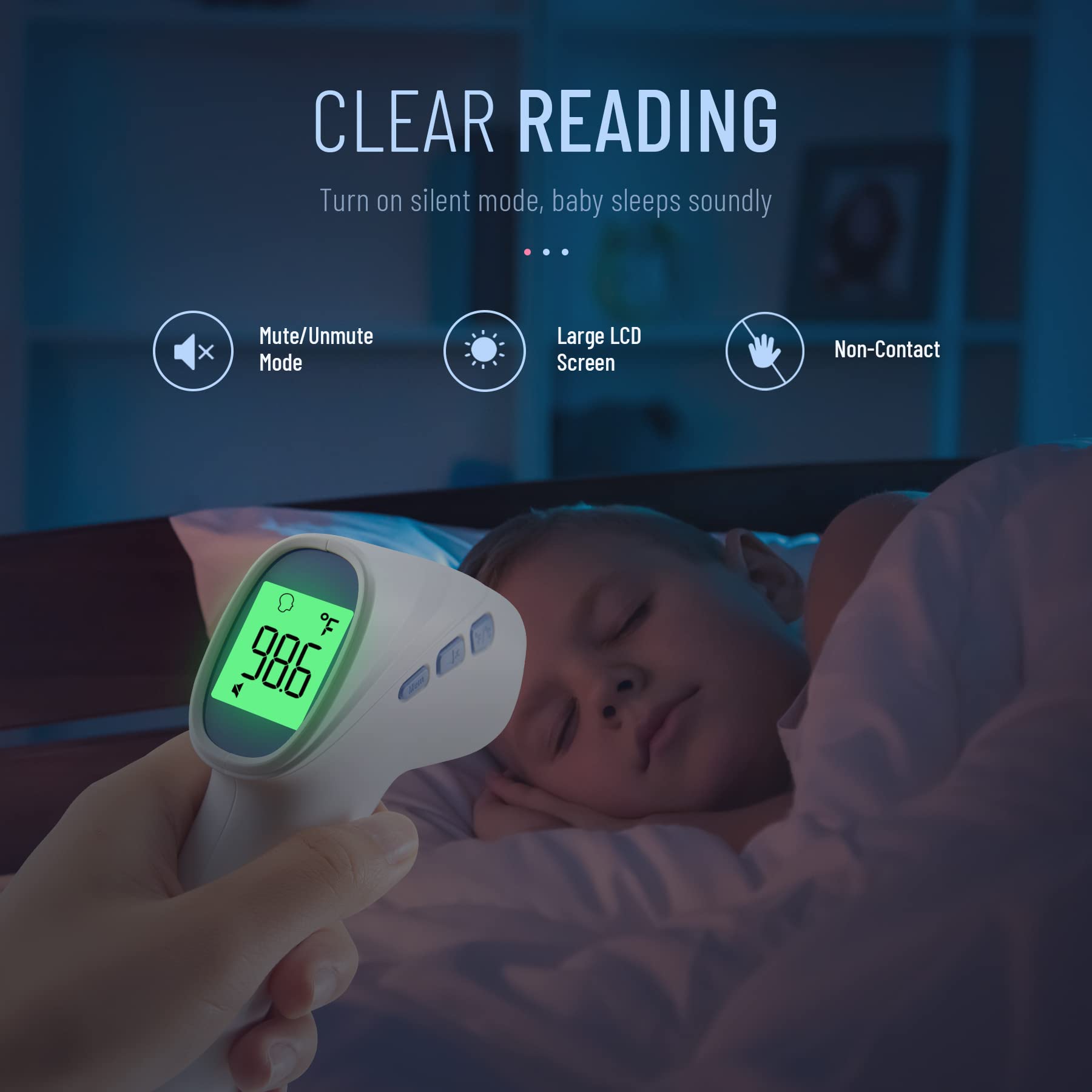 GoodBaby forehead thermometer ideal for babies during nighttime checks.