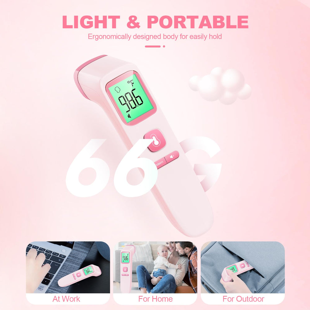 GoodBaby No-Touch Thermometer digital display offers clear readings.