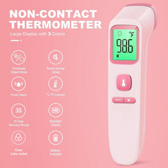 GoodBaby No-Touch Thermometer displays fast results in Celsius or Fahrenheit.