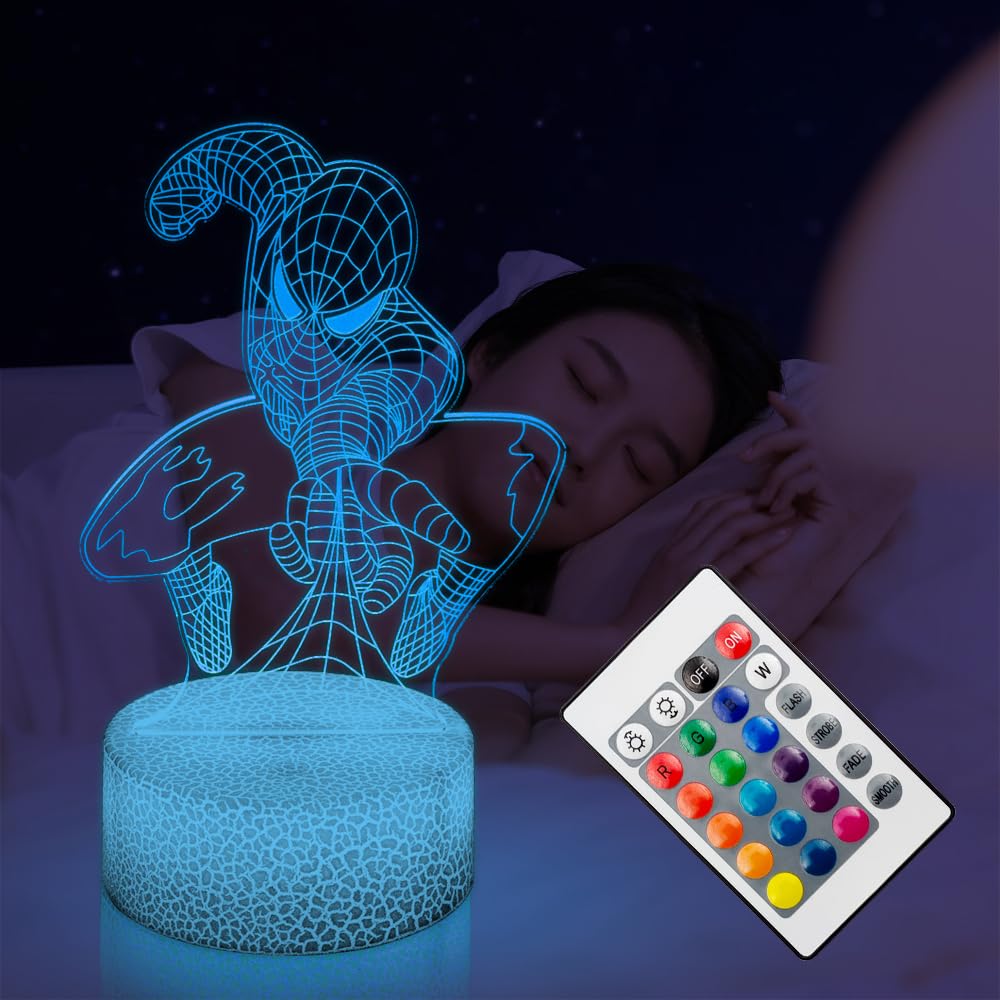 GOODDEYUN 3D night light offers dimmable lighting for quiet evenings.