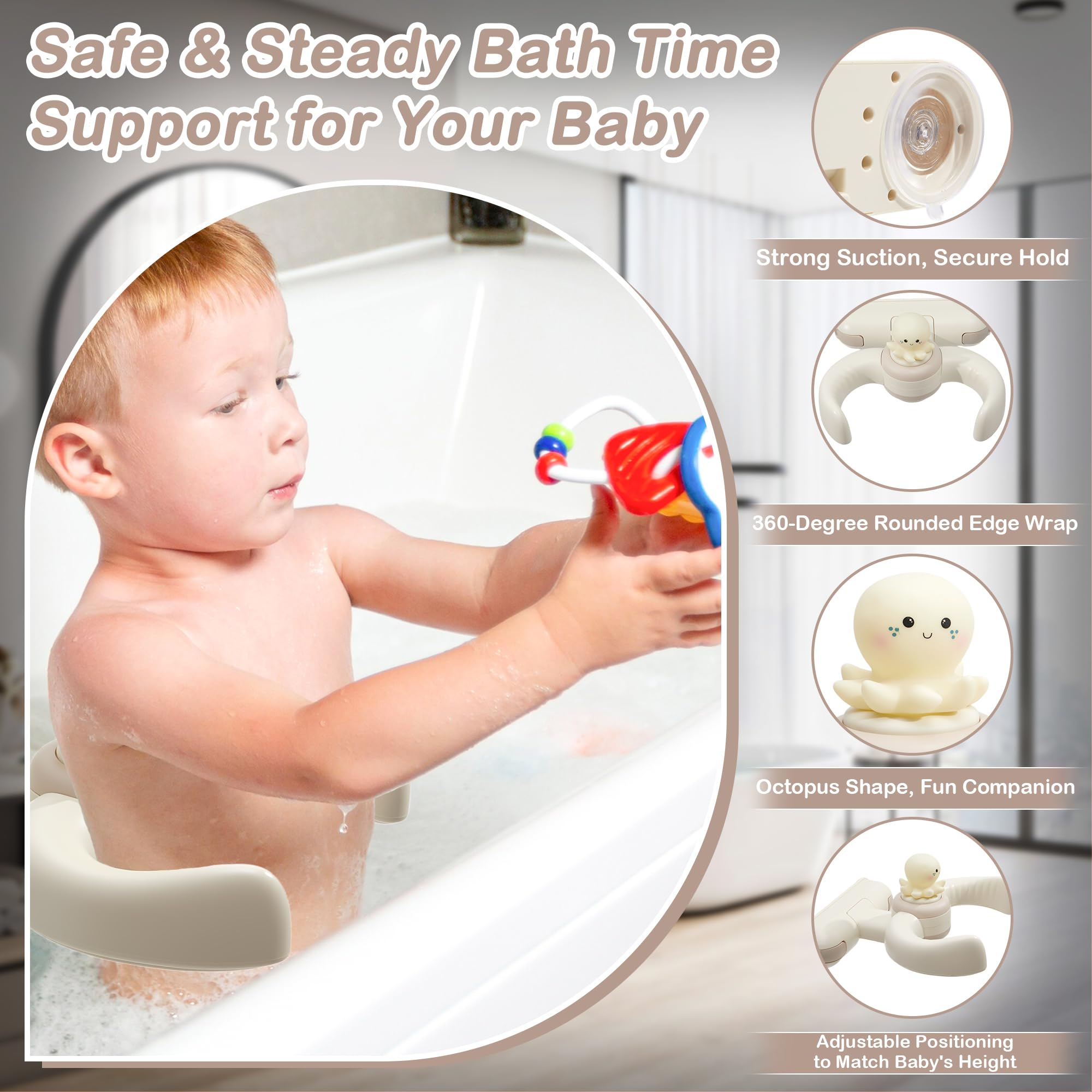 Goodleben bath stand wall-mount setup shows drill-free installation.