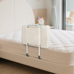 Goodleben bed rail toddler guard on twin bed, secure sleep barrier for safe nighttime.