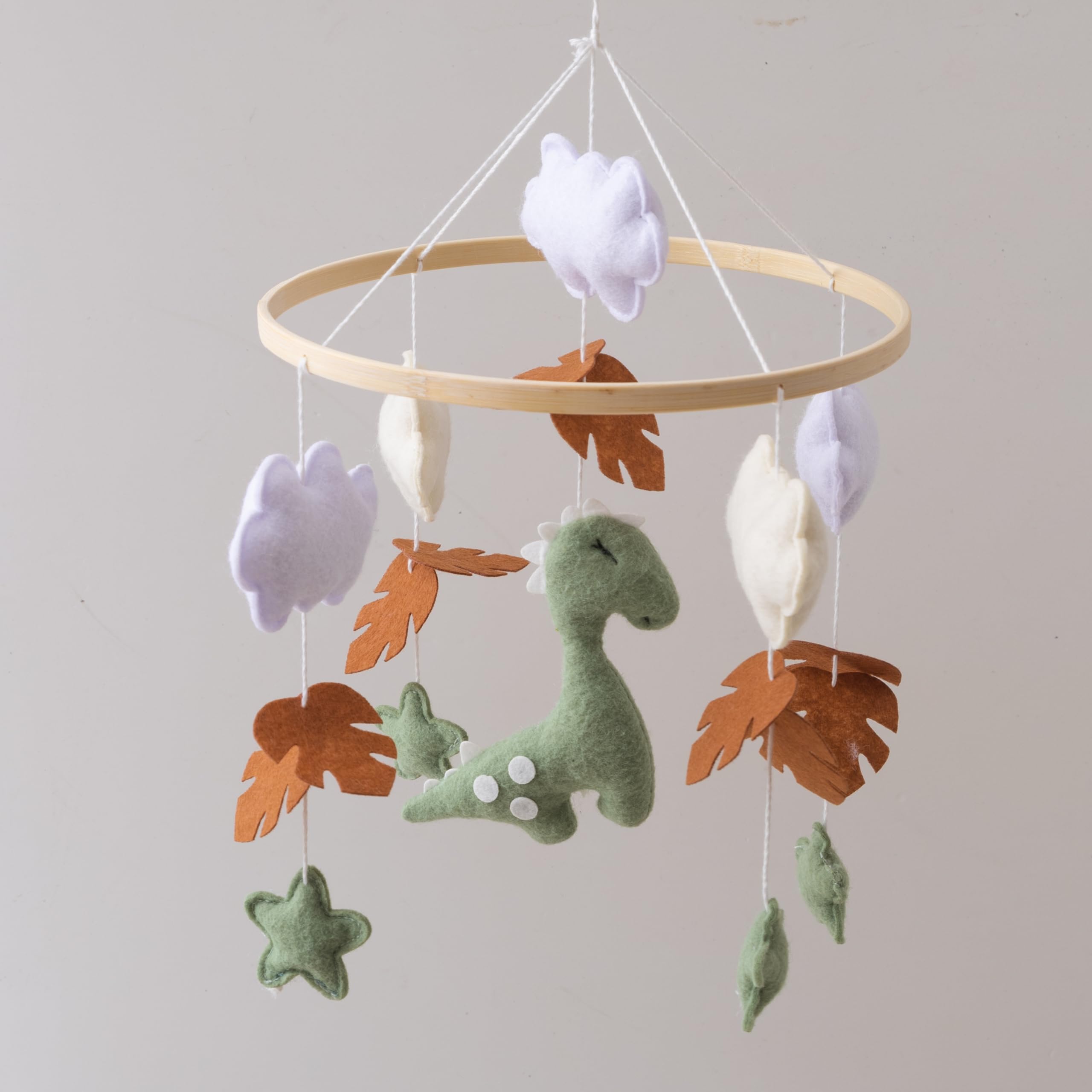 Goodmom Dinosaur Mobile Soft Dino Felt emphasizes tactile textures for soothing sensory engagement.