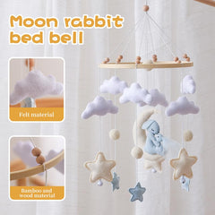 GOODMOM Dreaming Bunnies mobile bunny decorations engage infant visual development.