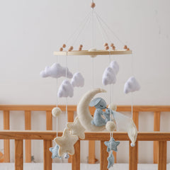 GOODMOM Dreaming Bunnies mobile stars create calming nighttime ambiance for baby.